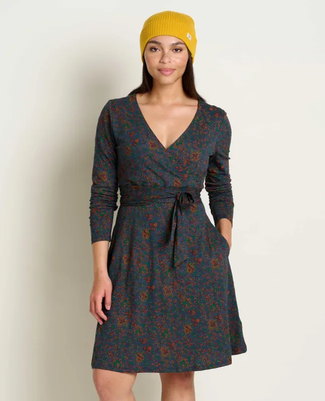 Cue Wrap Long Sleeve Dress sold by TOAD&CO