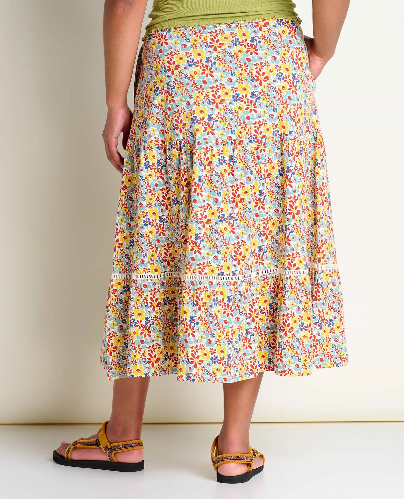 Marigold Tiered Midi Skirt sold by TOAD&CO product image thumbnail 5