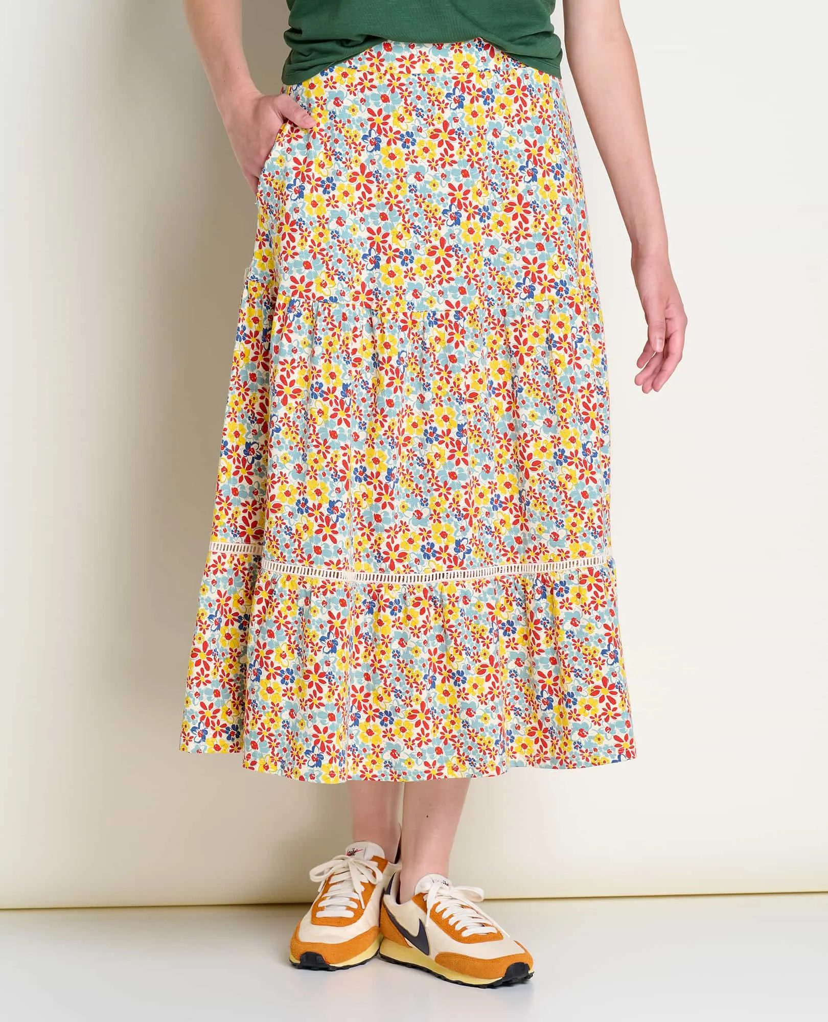 Marigold Tiered Midi Skirt sold by TOAD&CO product image thumbnail 2