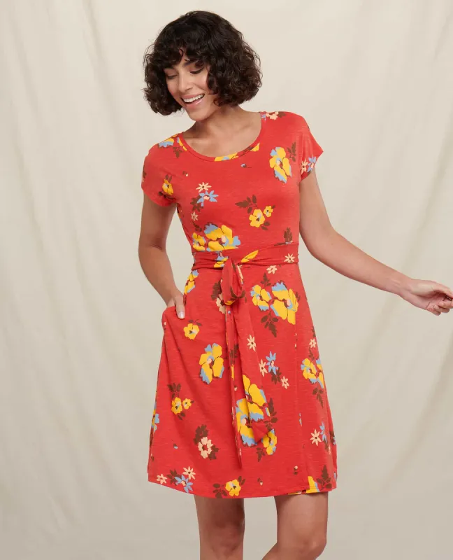 Cue Wrap Short Sleeve Dress sold by TOAD&CO