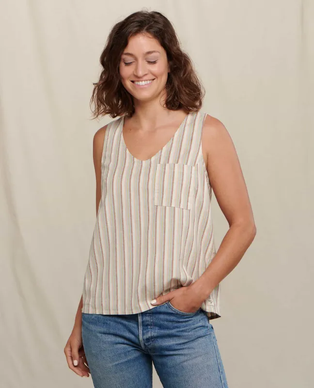 Taj Hemp Button Back Tank sold by TOAD&CO