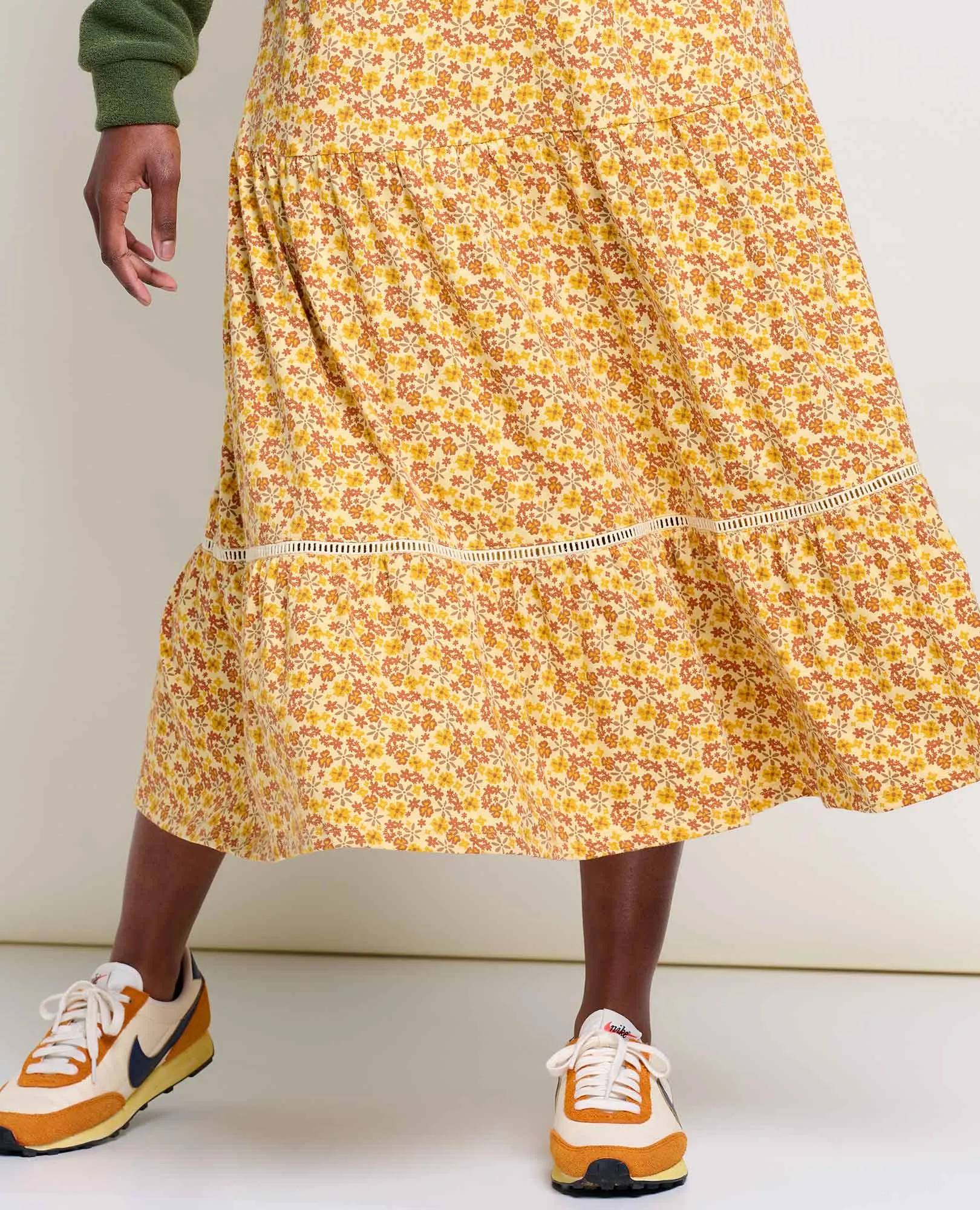 Marigold Tiered Midi Skirt sold by TOAD&CO product image thumbnail 3