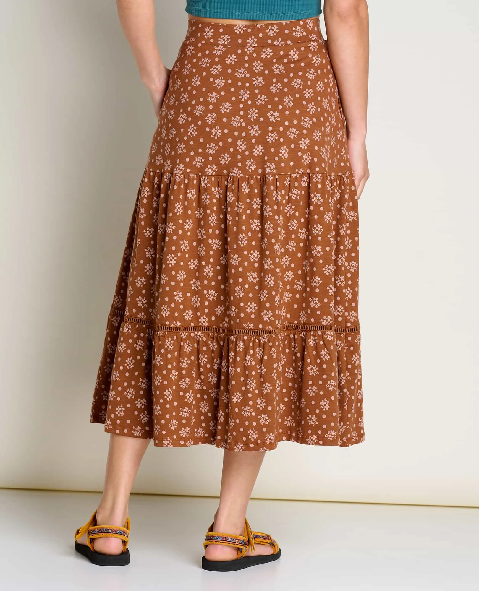 Marigold Tiered Midi Skirt sold by TOAD&CO product image thumbnail 2