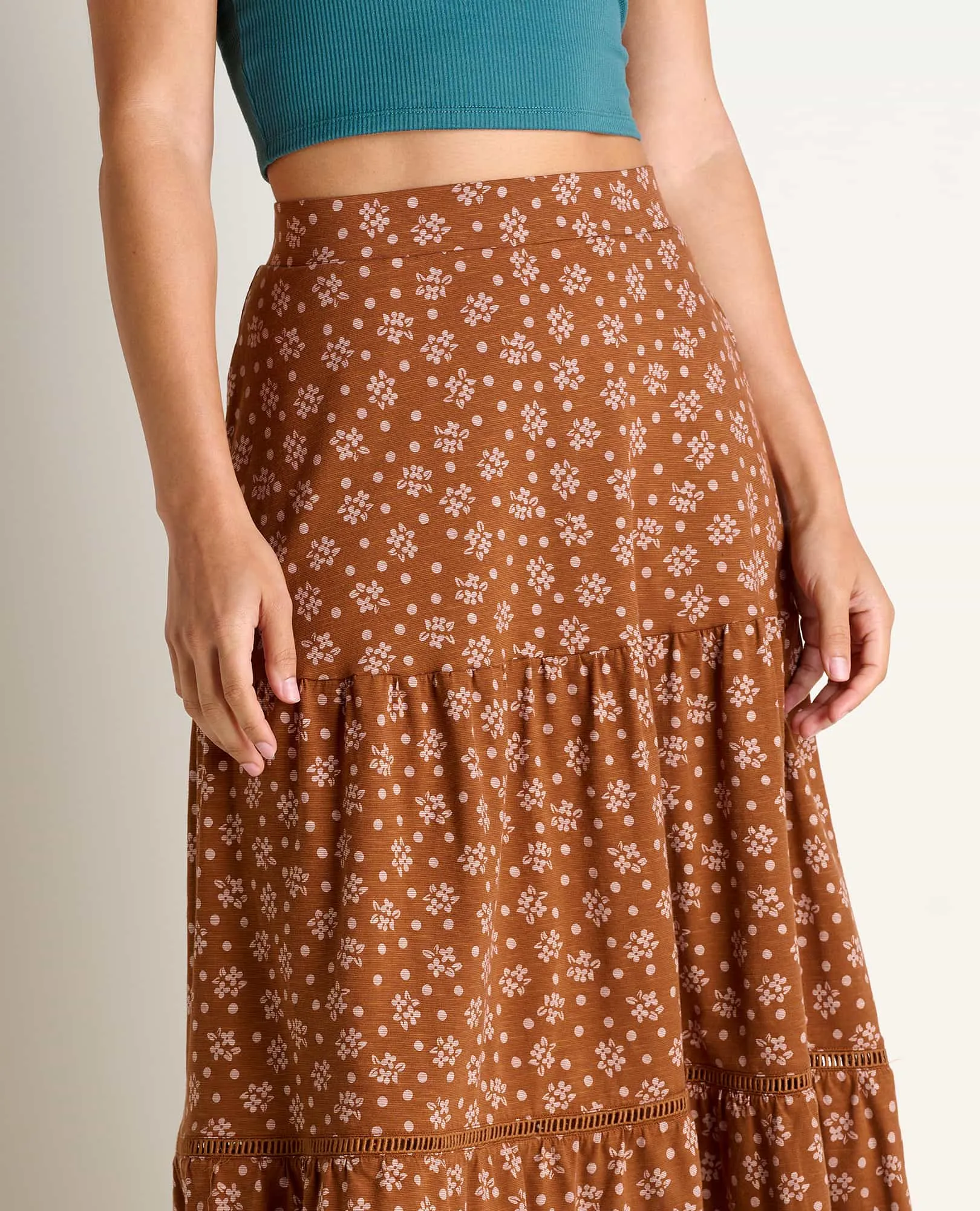 Marigold Tiered Midi Skirt sold by TOAD&CO product image thumbnail 3