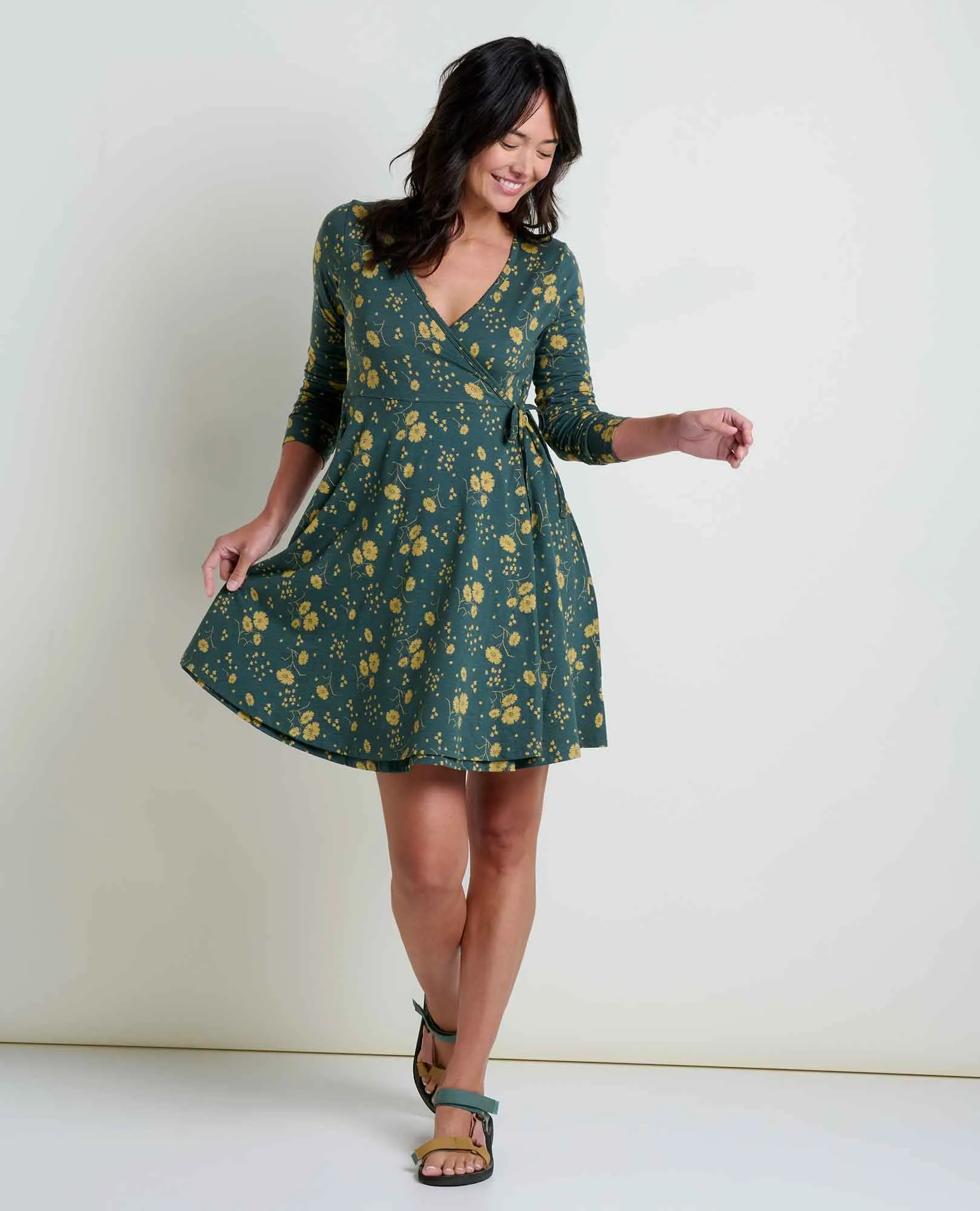 Freesia Long Sleeve Wrap Dress sold by TOAD&CO product image thumbnail 3