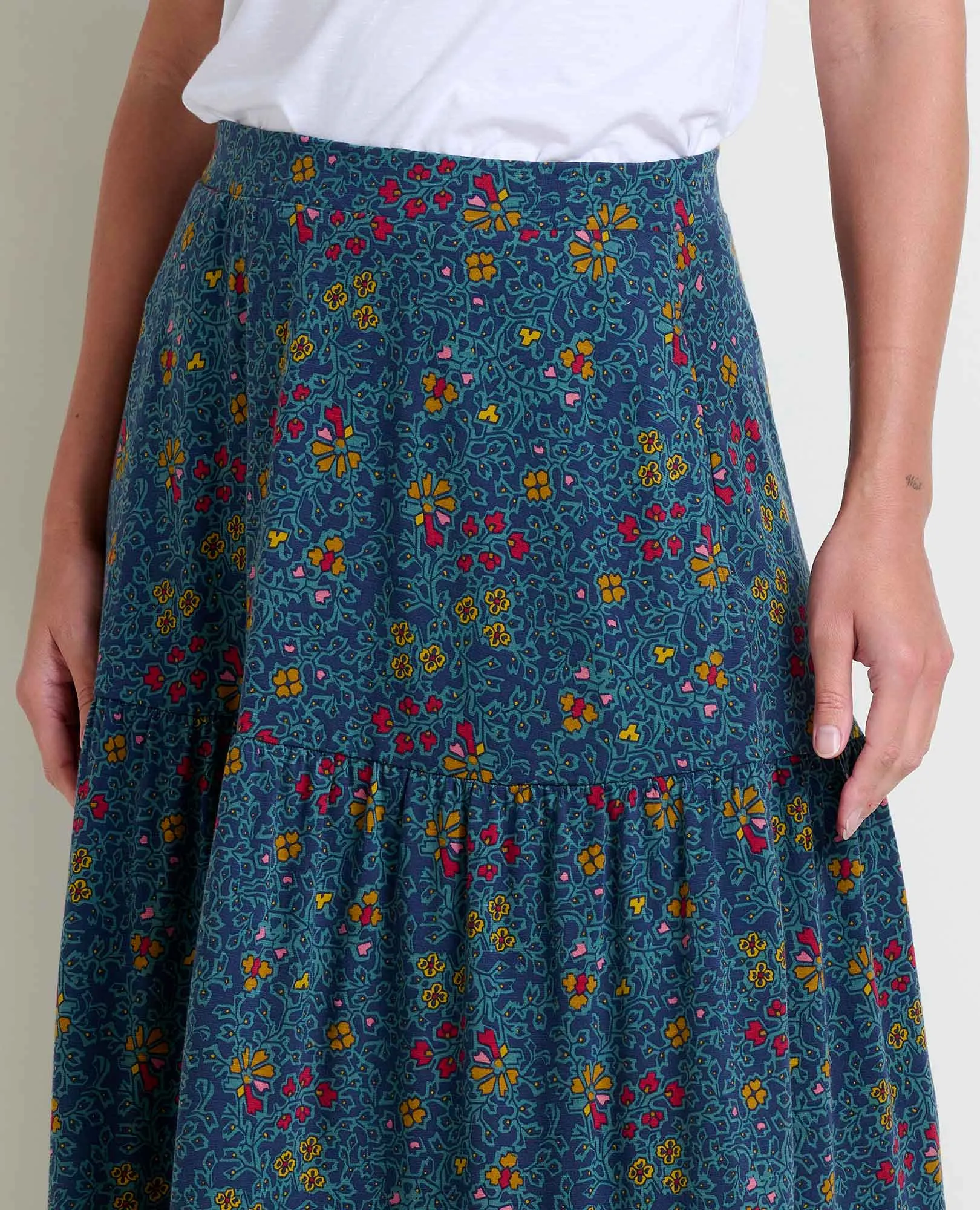 Marigold Tiered Midi Skirt sold by TOAD&CO product image thumbnail 4