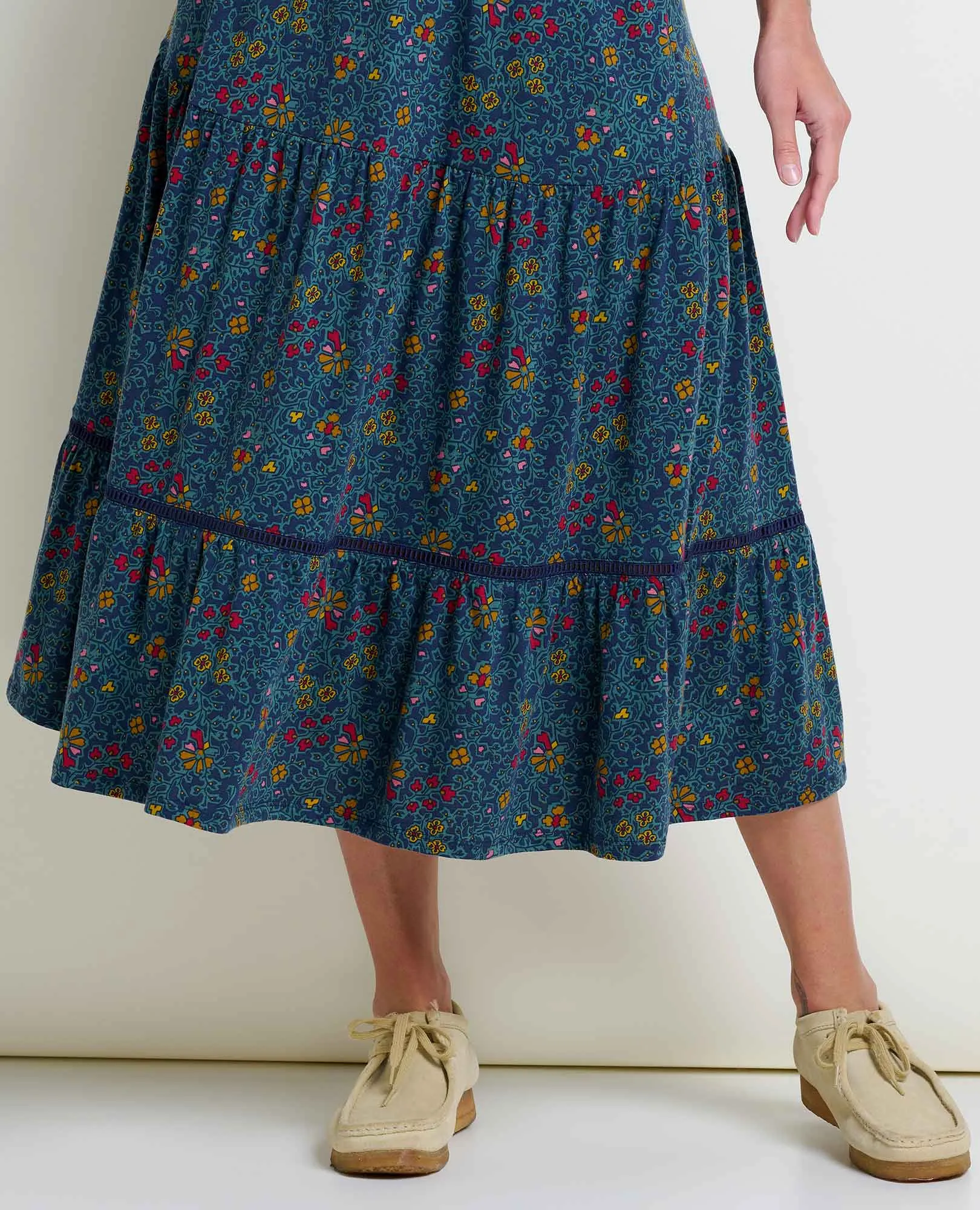 Marigold Tiered Midi Skirt sold by TOAD&CO product image thumbnail 3