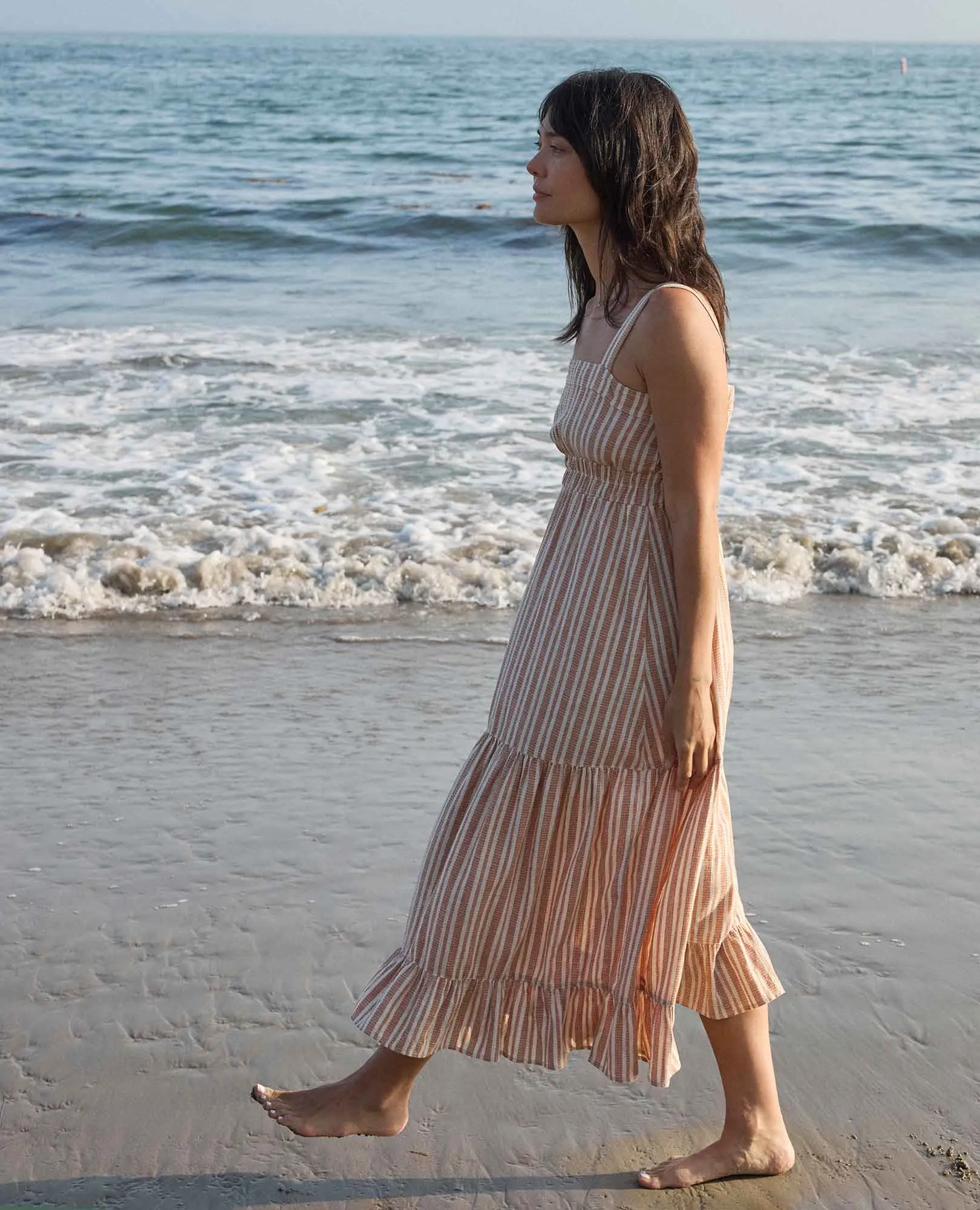 Taj Hemp Tiered Midi Dress sold by TOAD&CO product image thumbnail 5