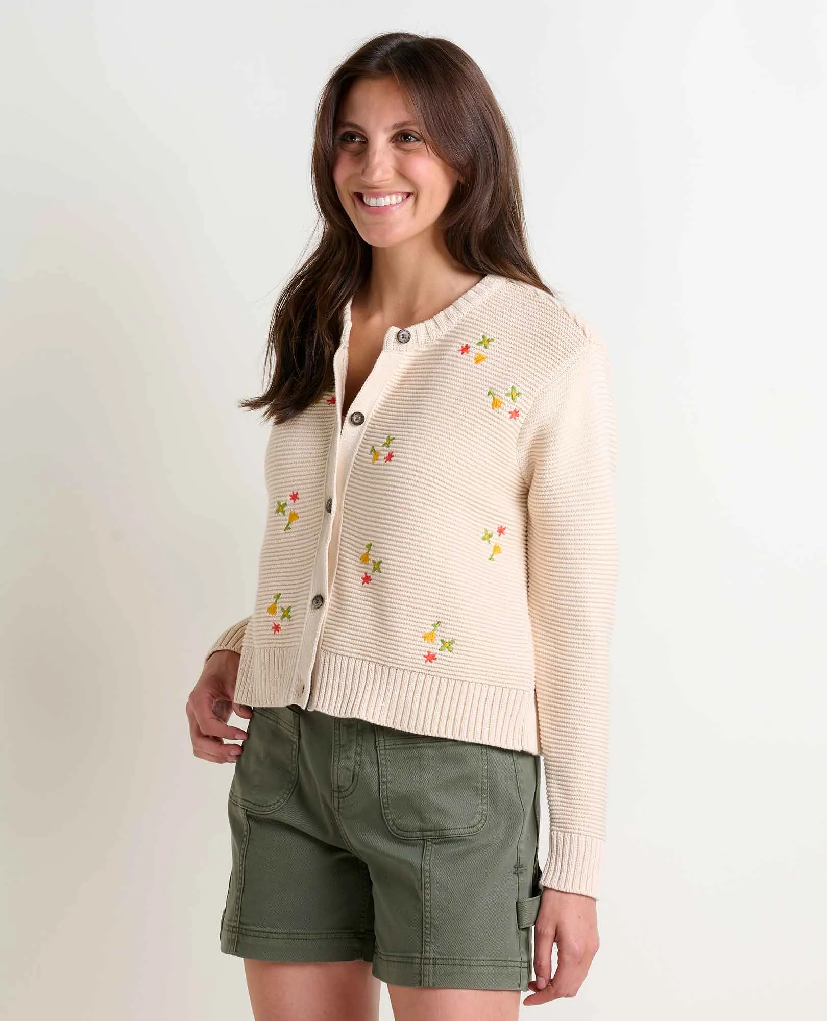 Bianca Crew Cardigan Embroidered sold by TOAD&CO