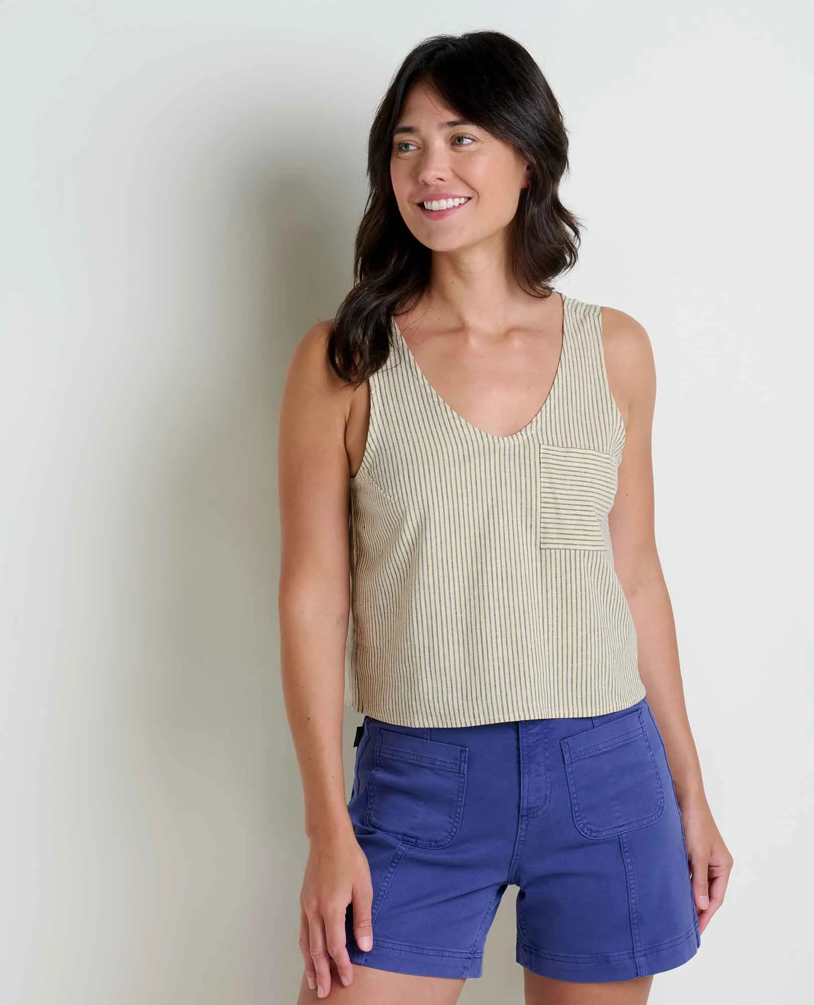 Taj Hemp Button Back Tank II sold by TOAD&CO
