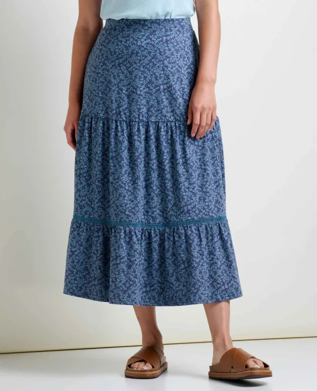 Marigold Tiered Midi Skirt sold by TOAD&CO