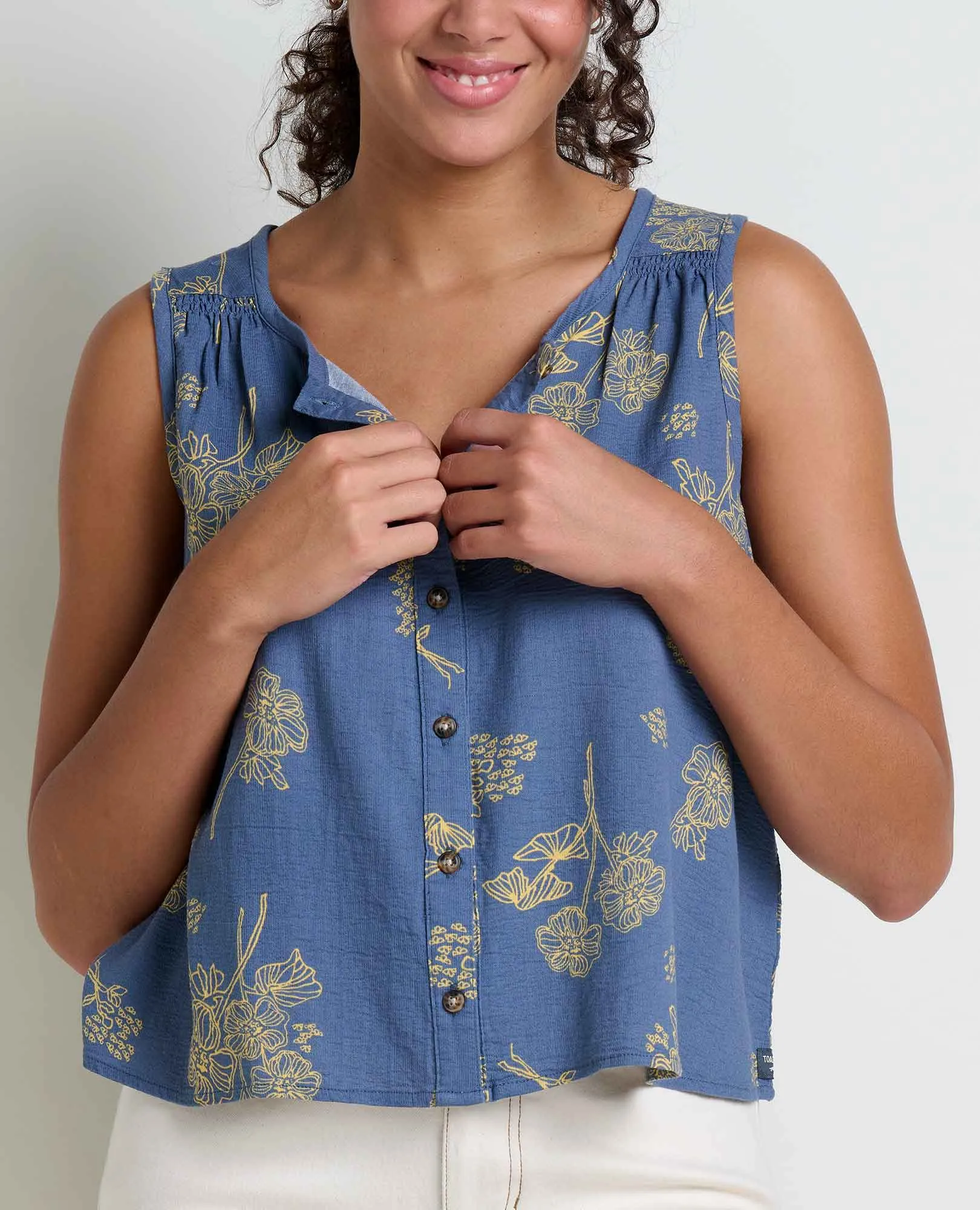 Manzana Button Front Tank sold by TOAD&CO product image thumbnail 3