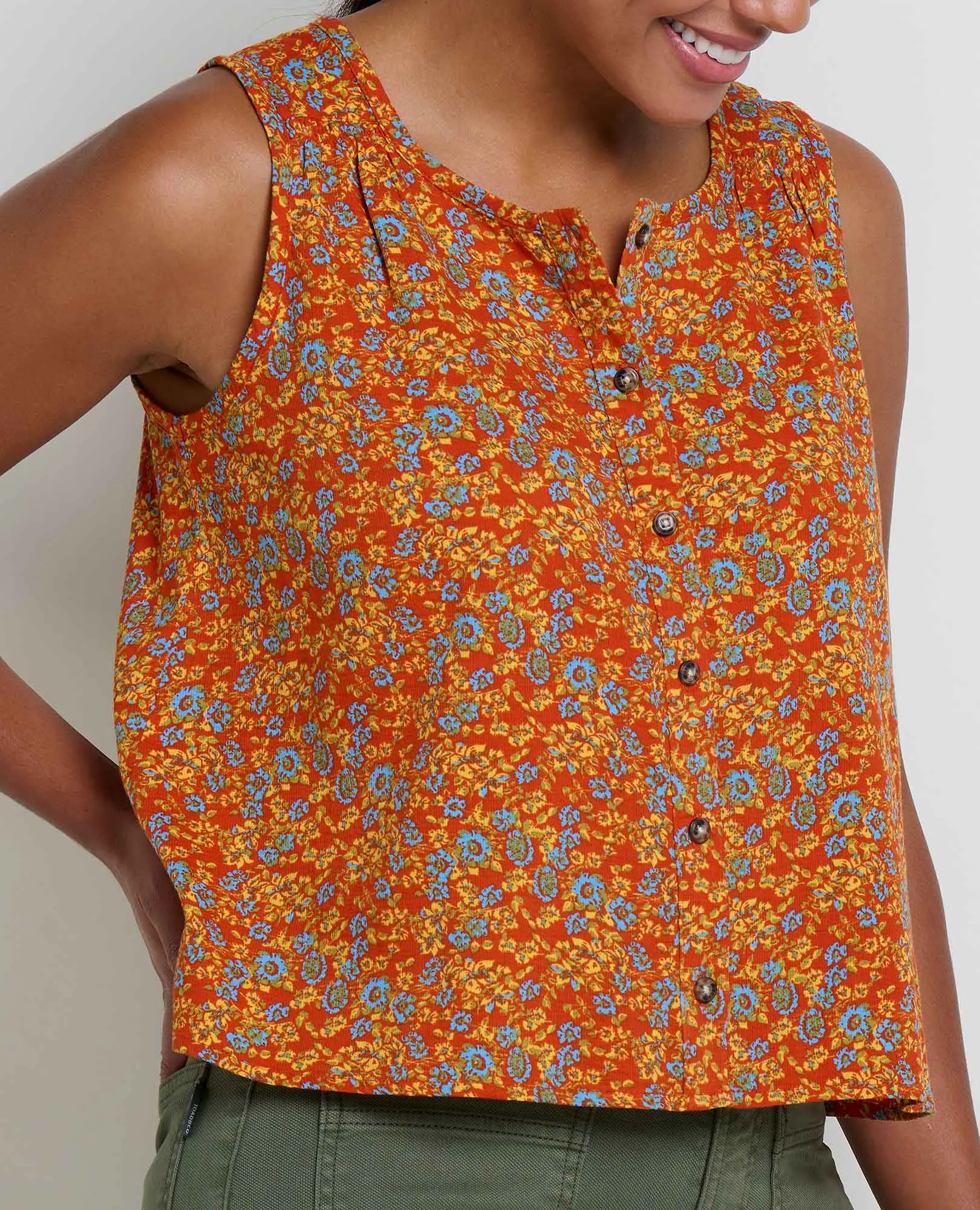 Manzana Button Front Tank sold by TOAD&CO product image thumbnail 3