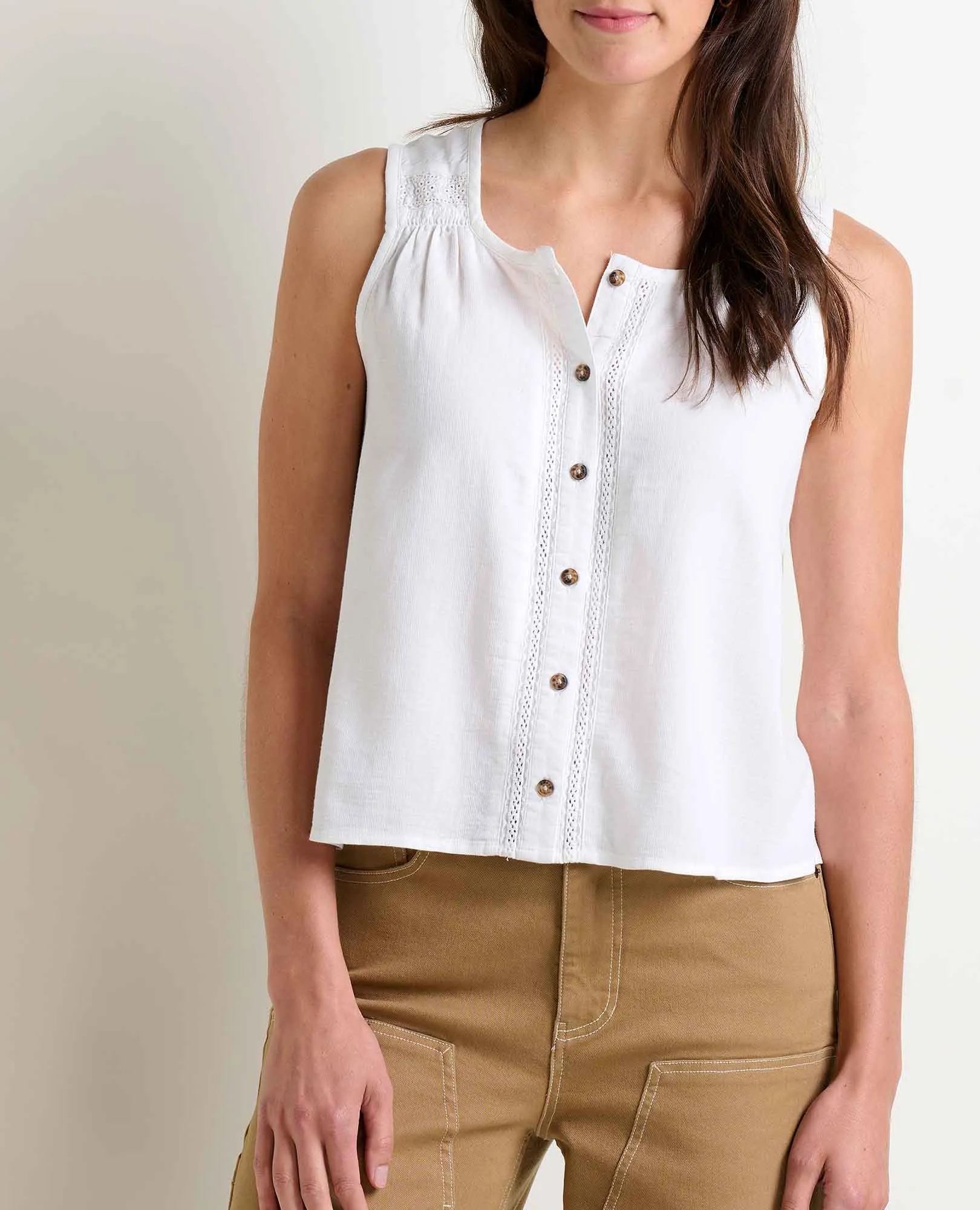 Manzana Button Front Tank sold by TOAD&CO product image thumbnail 3