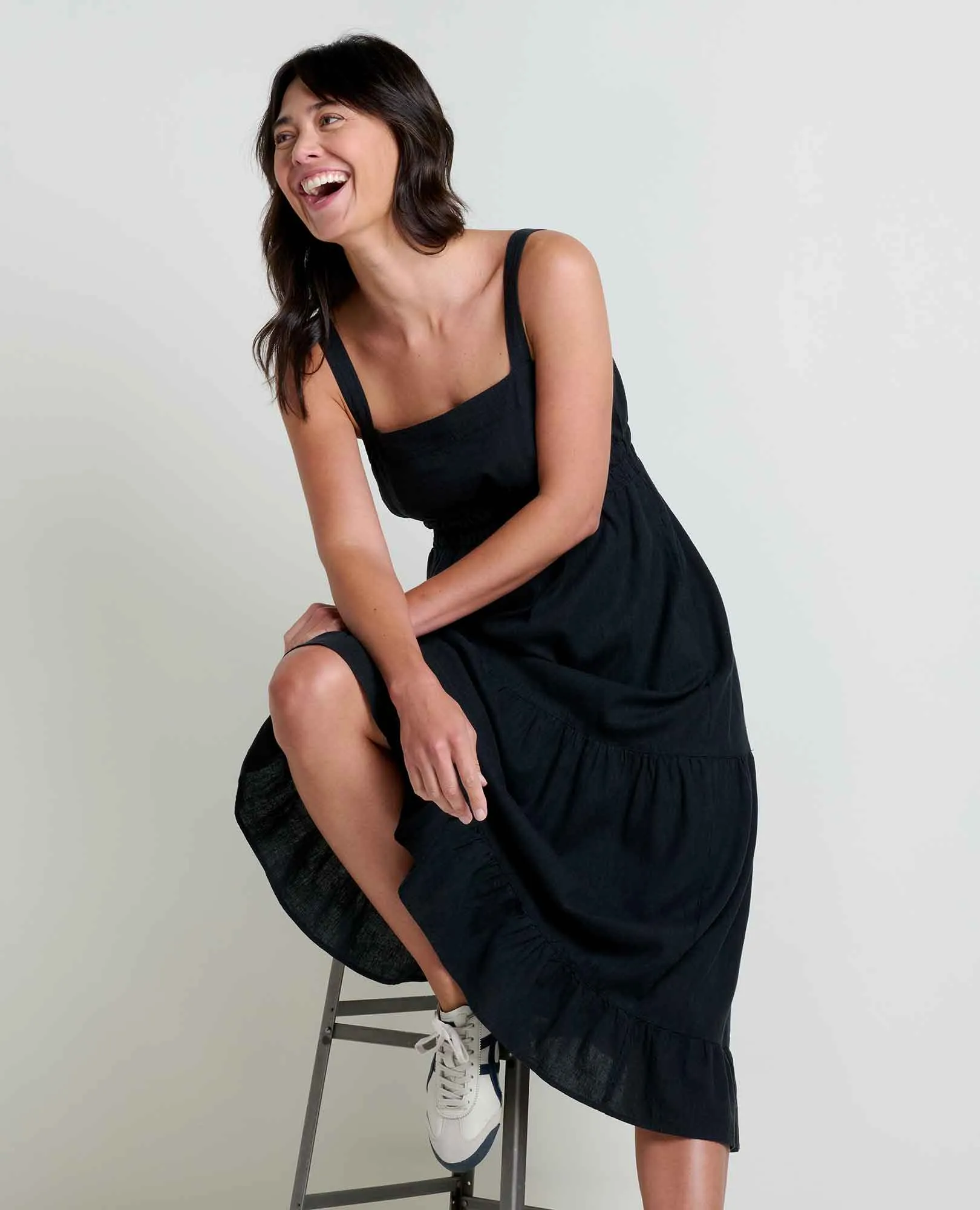 Taj Hemp Tiered Midi Dress sold by TOAD&CO product image thumbnail 5