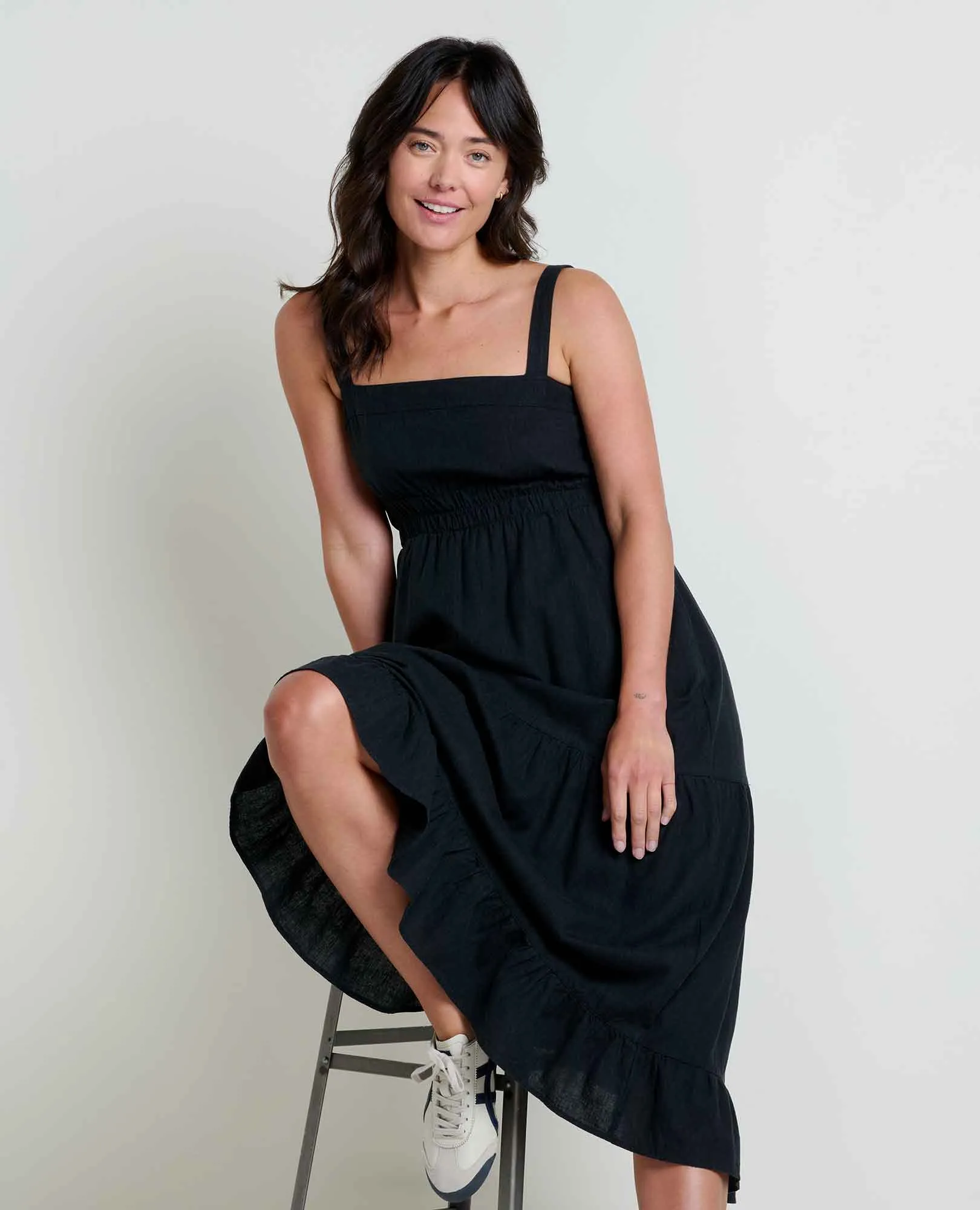 Taj Hemp Tiered Midi Dress sold by TOAD&CO product image thumbnail 4