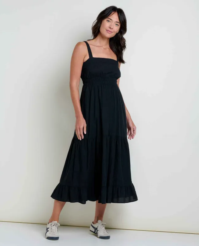 Taj Hemp Tiered Midi Dress sold by TOAD&CO