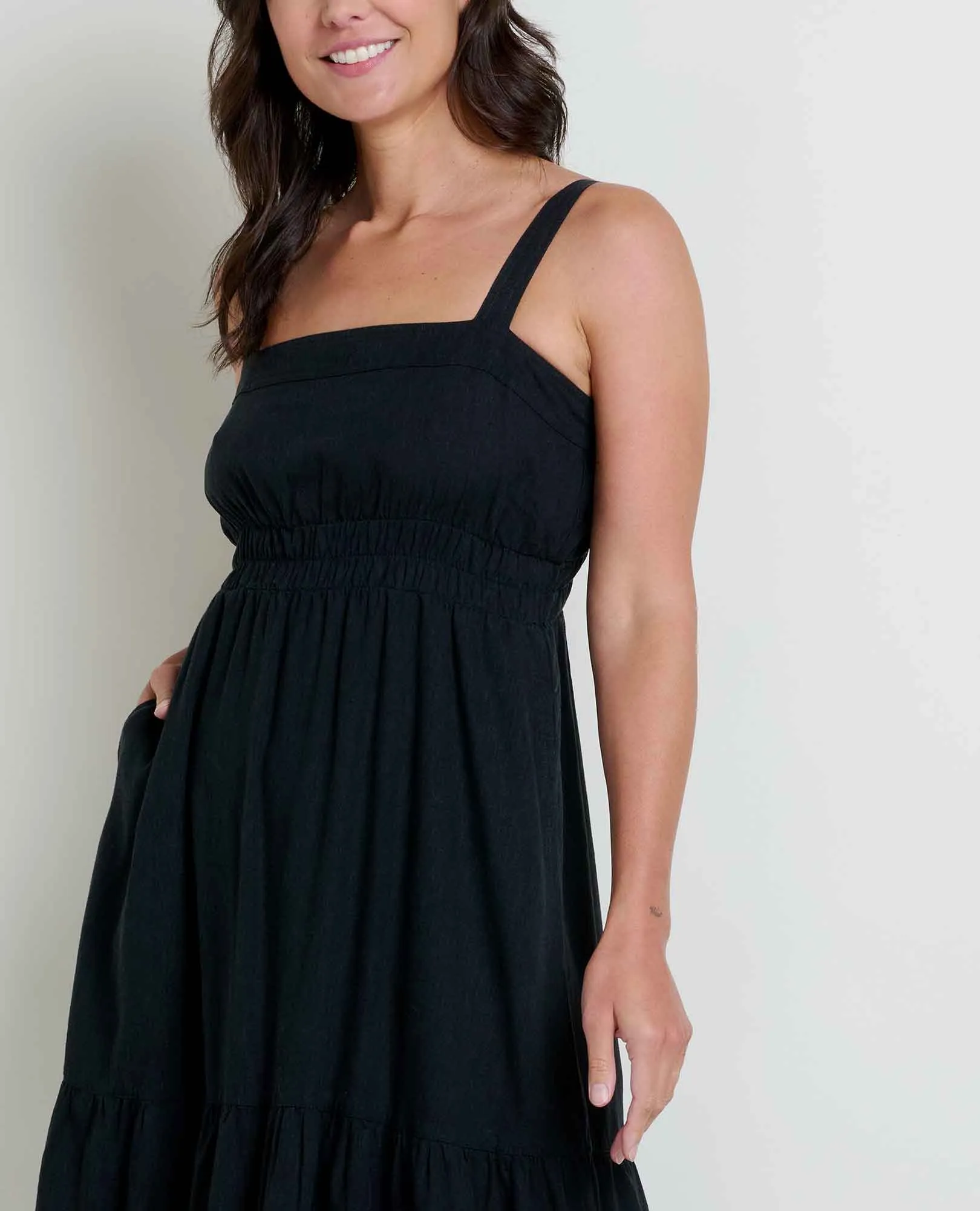 Taj Hemp Tiered Midi Dress sold by TOAD&CO product image thumbnail 3