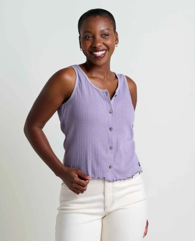 Foothill Pointelle Button Tank sold by TOAD&CO