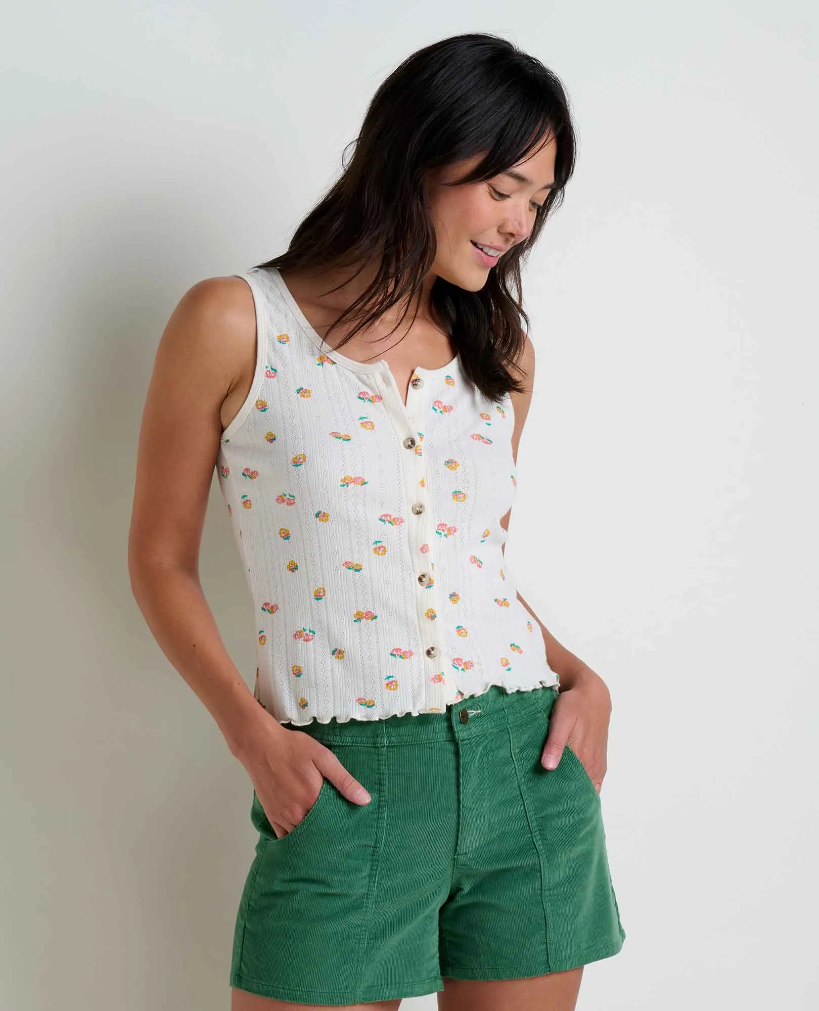 Foothill Pointelle Button Tank sold by TOAD&CO