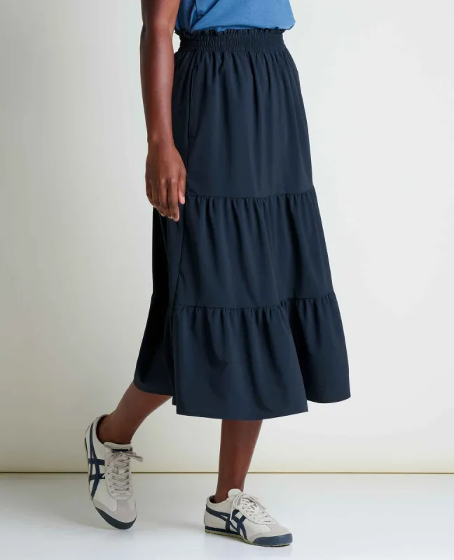 Sunkissed Tiered Midi Skirt made by TOAD&CO