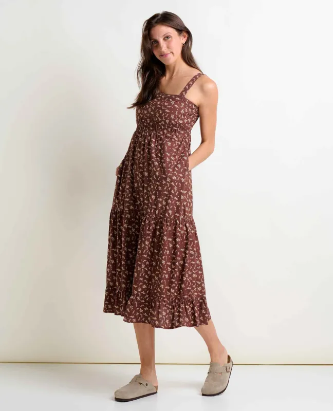Taj Hemp Tiered Midi Dress sold by TOAD&CO