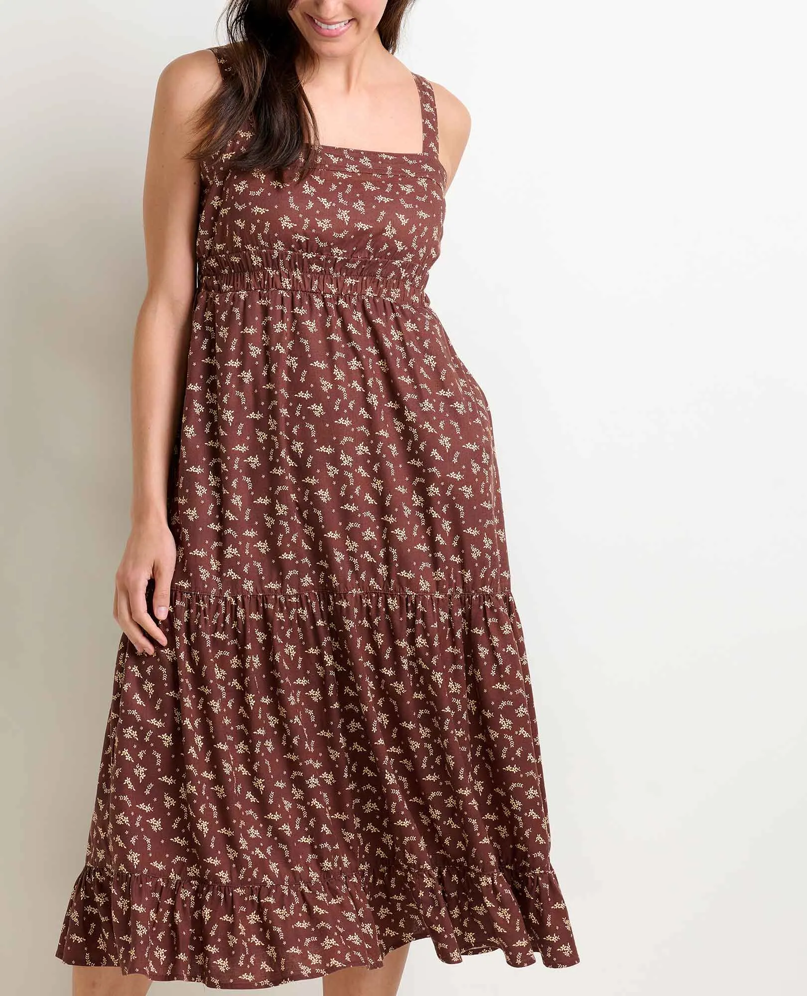 Taj Hemp Tiered Midi Dress sold by TOAD&CO product image thumbnail 3