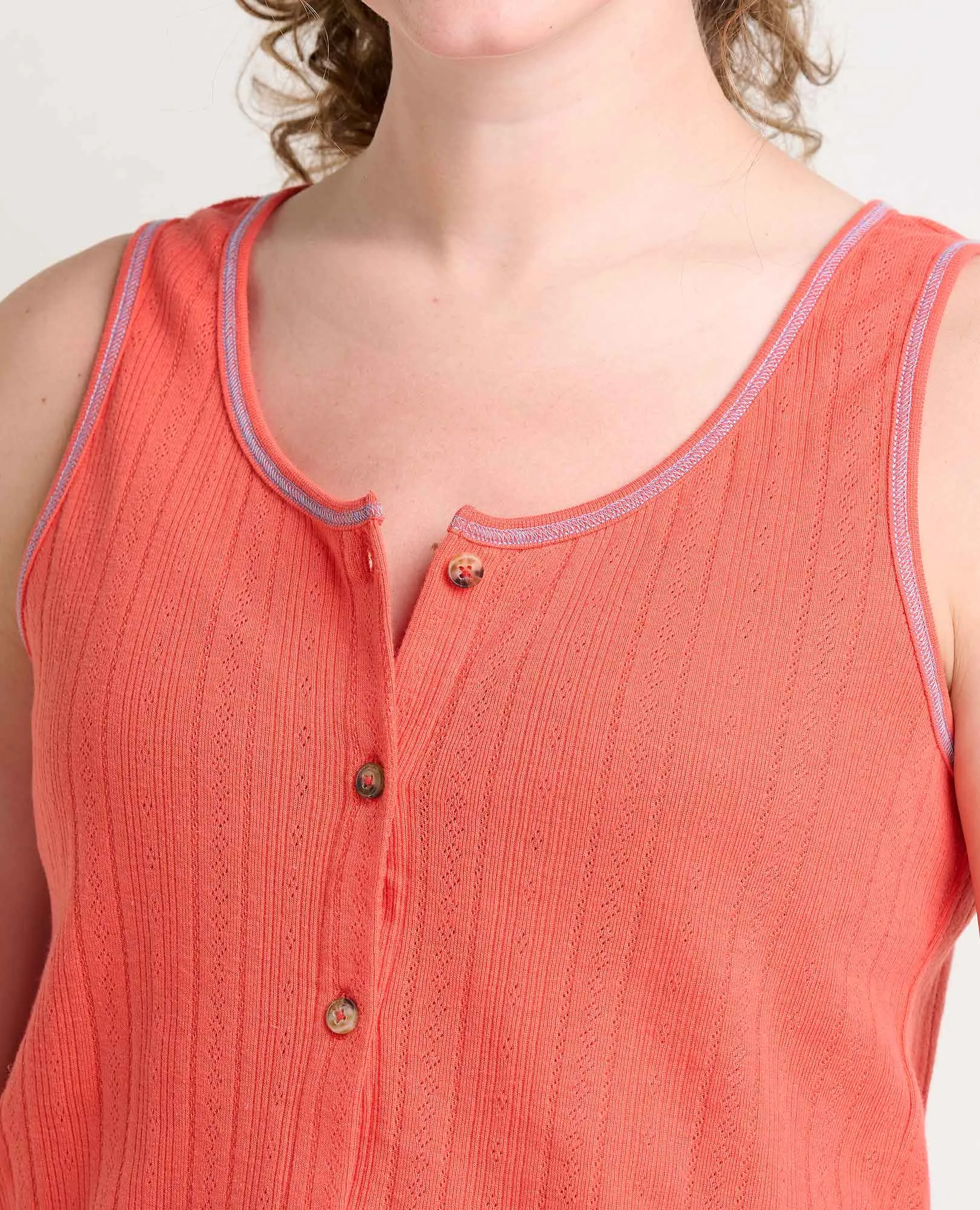 Foothill Pointelle Button Tank sold by TOAD&CO product image thumbnail 4