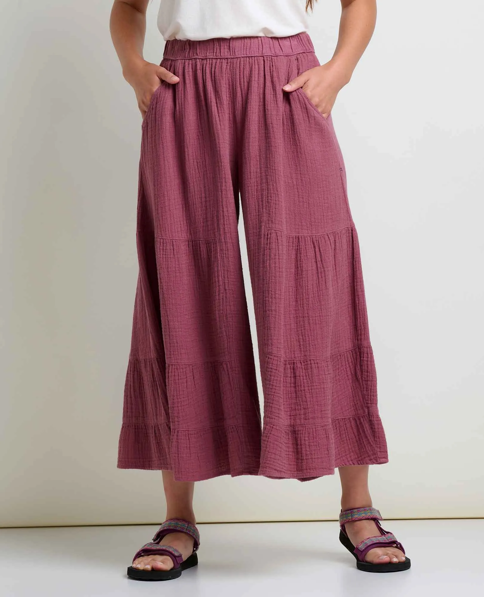Tate Double Weave Palazzo Pant sold by TOAD&CO