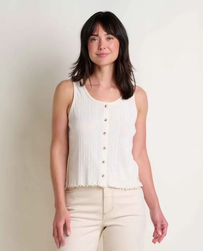 Foothill Pointelle Button Tank sold by TOAD&CO