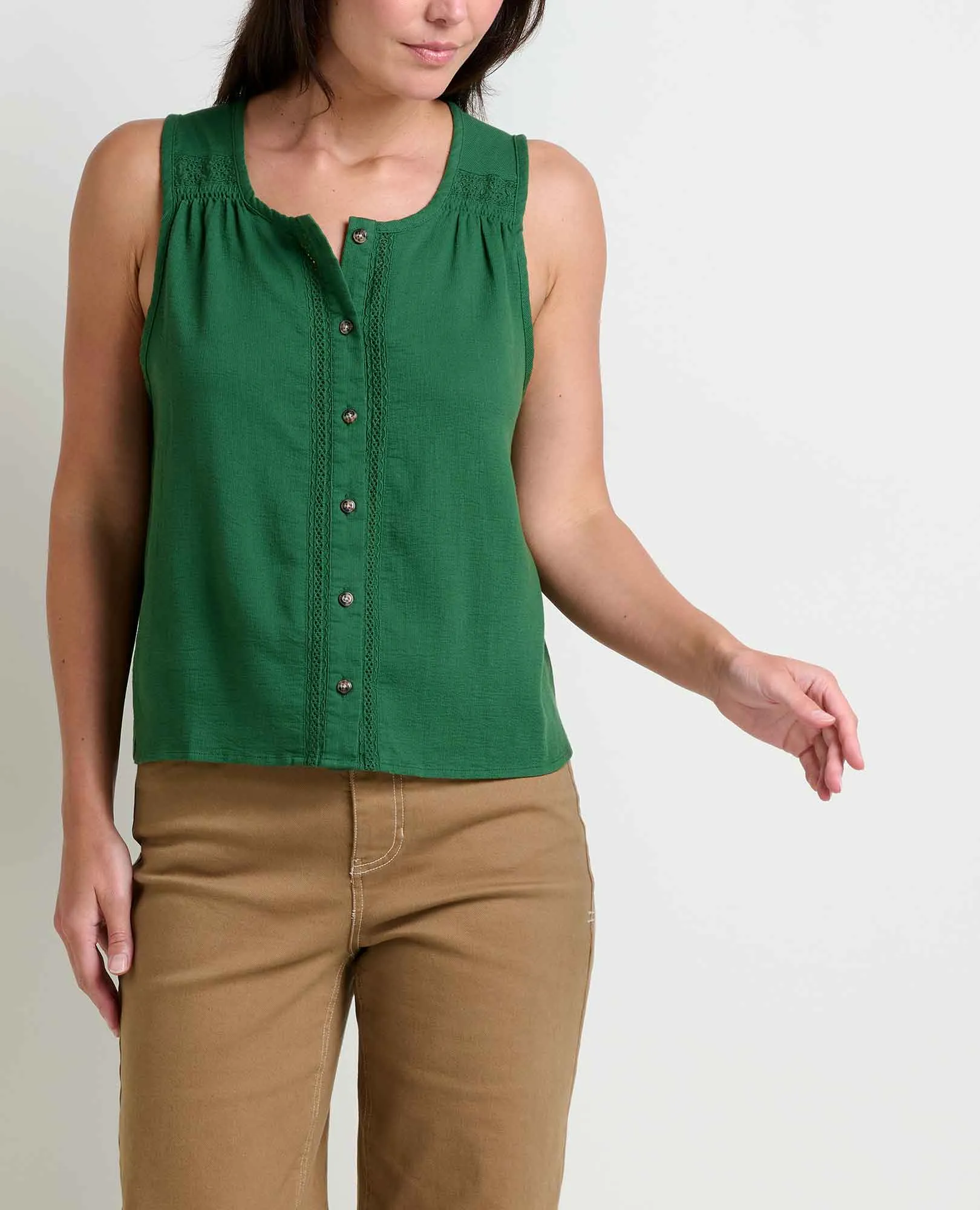Manzana Button Front Tank sold by TOAD&CO product image thumbnail 4