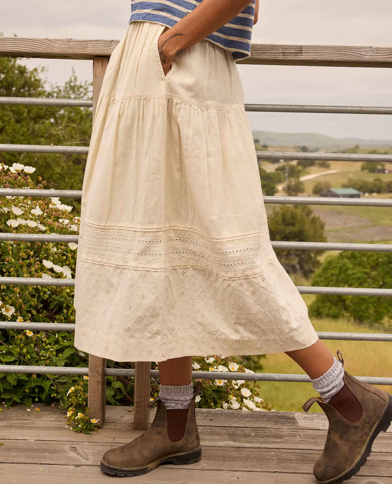 Airscape Midi Skirt sold by TOAD&CO product image thumbnail 5