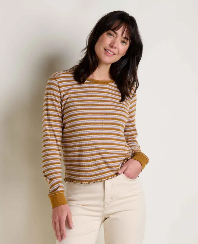 Foothill Pointelle Long Sleeve Crew made by TOAD&CO