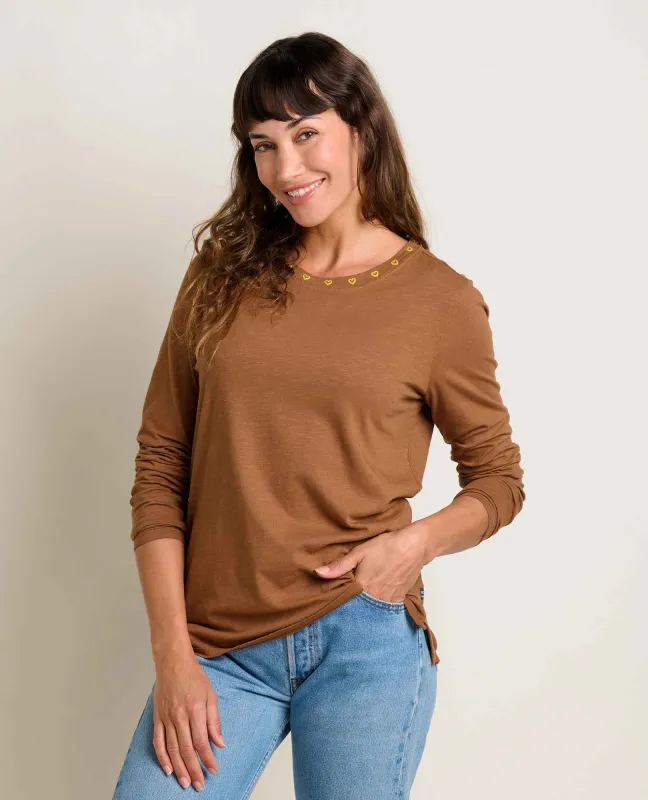 Women's Primo Long Sleeve Crew Embroidered sold by TOAD&CO