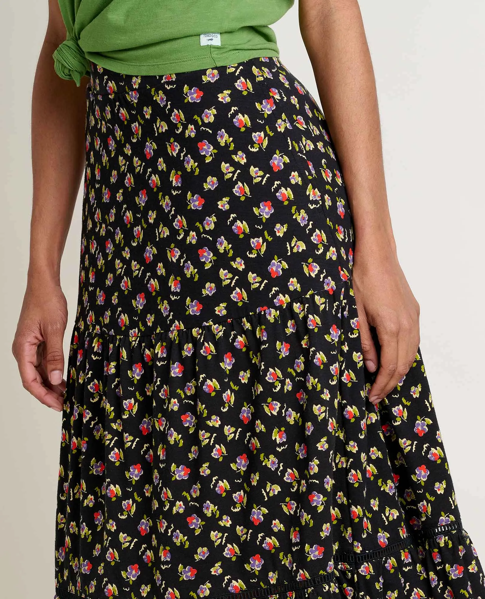 Marigold Tiered Midi Skirt sold by TOAD&CO product image thumbnail 3