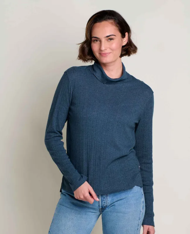 Foothill Pointelle Long Sleeve T-Neck made by TOAD&CO