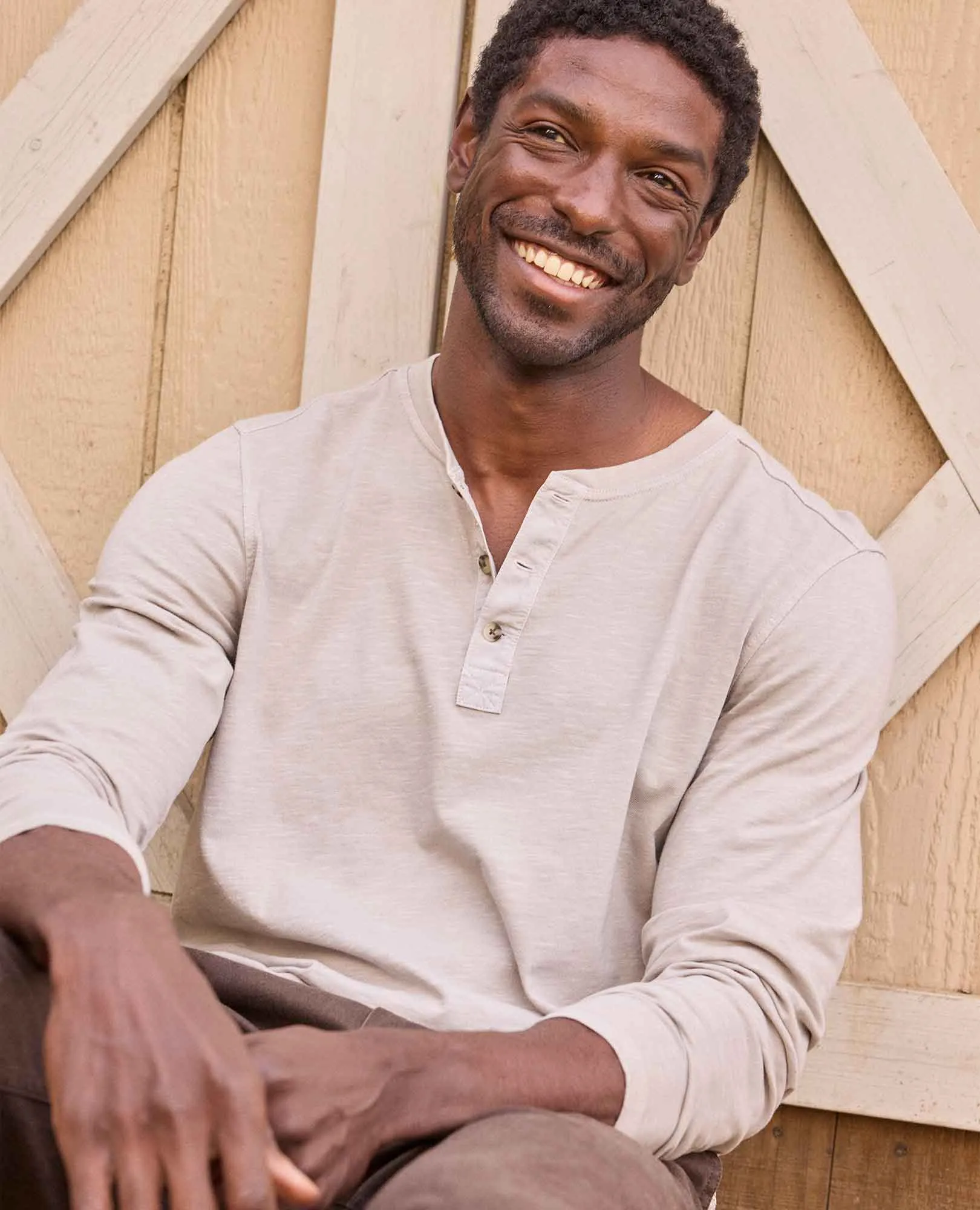 Men's Primo Long Sleeve Henley sold by TOAD&CO product image thumbnail 4