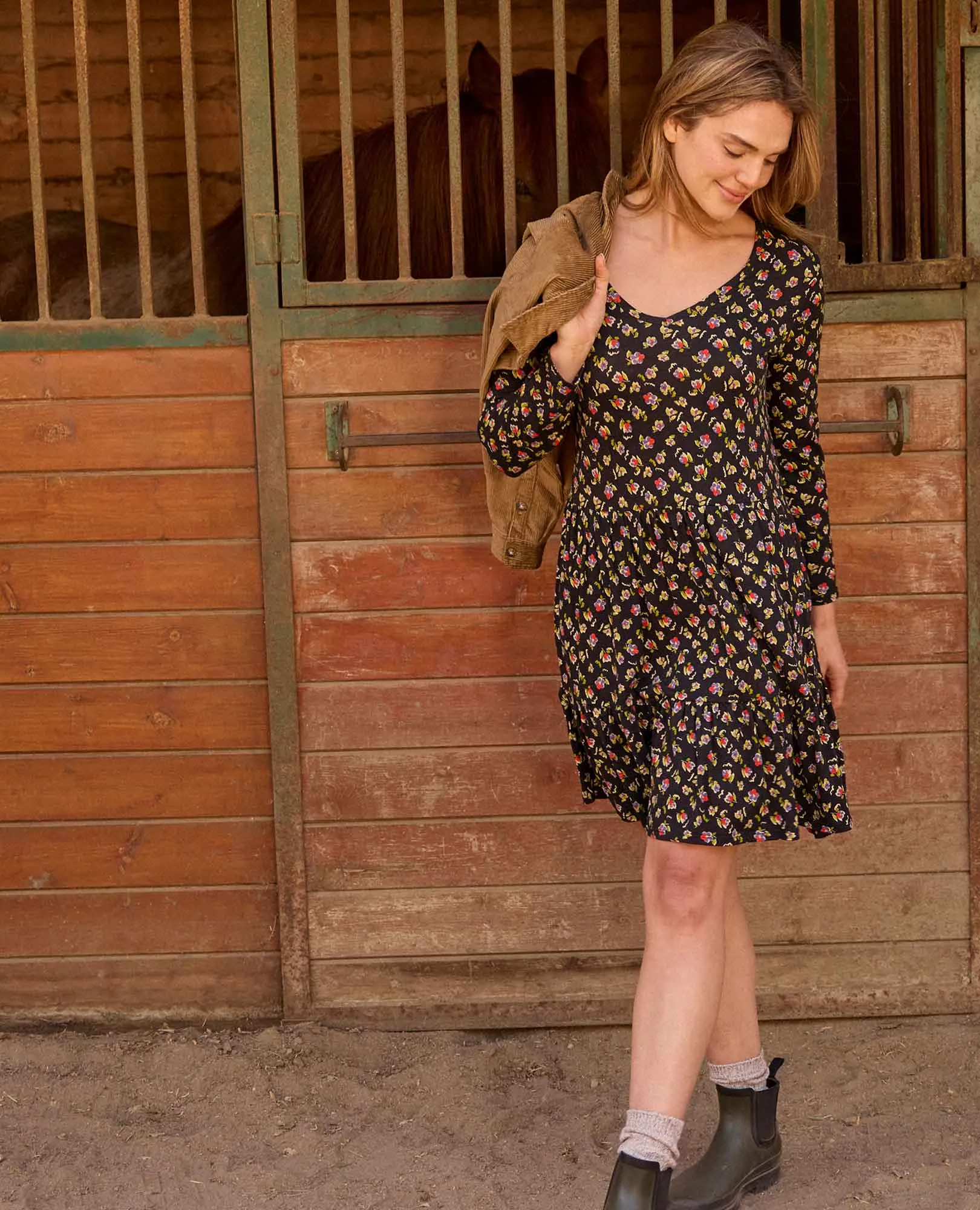 Marley Tiered Long Sleeve Dress sold by TOAD&CO product image thumbnail 5