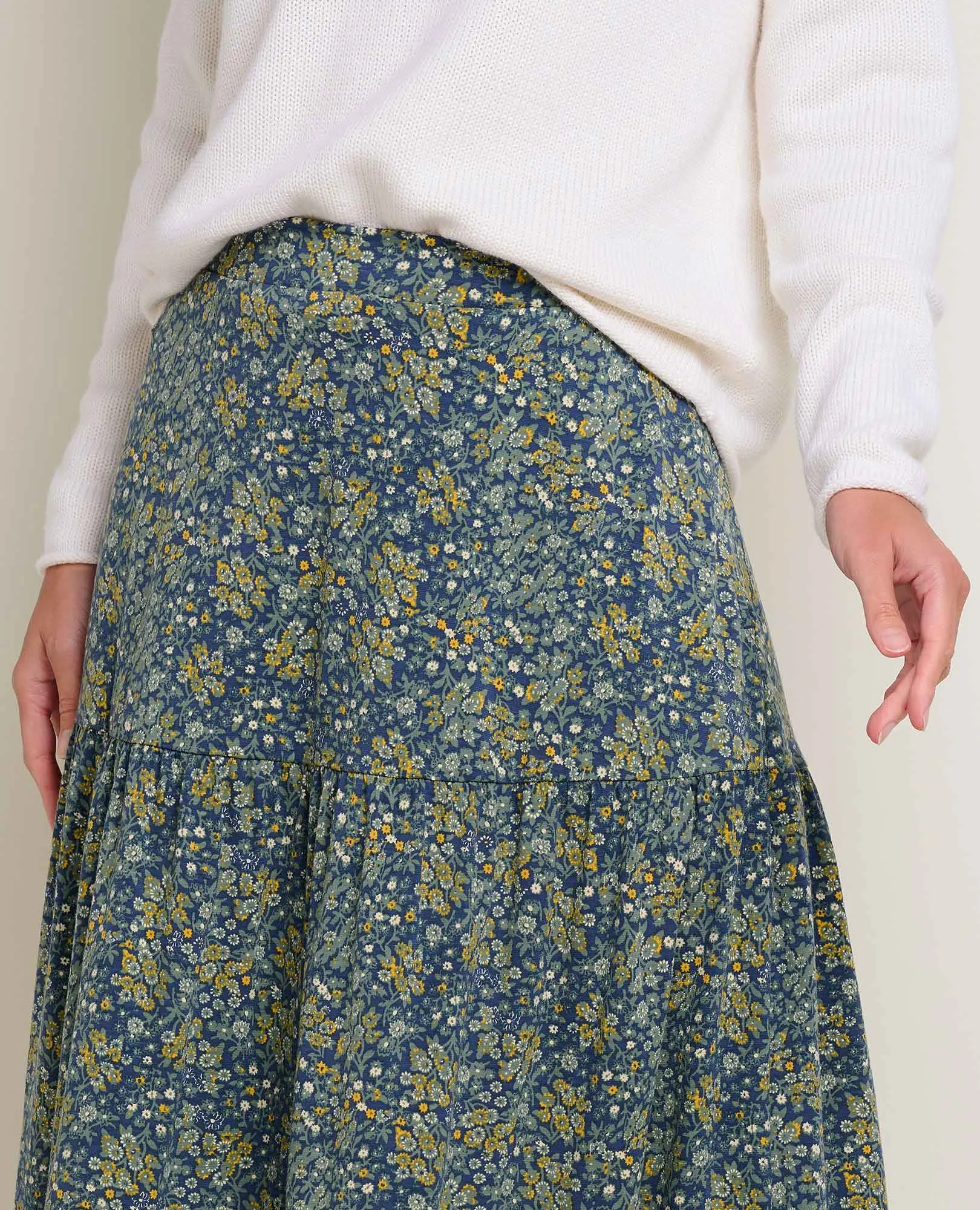 Marigold Tiered Midi Skirt sold by TOAD&CO product image thumbnail 3