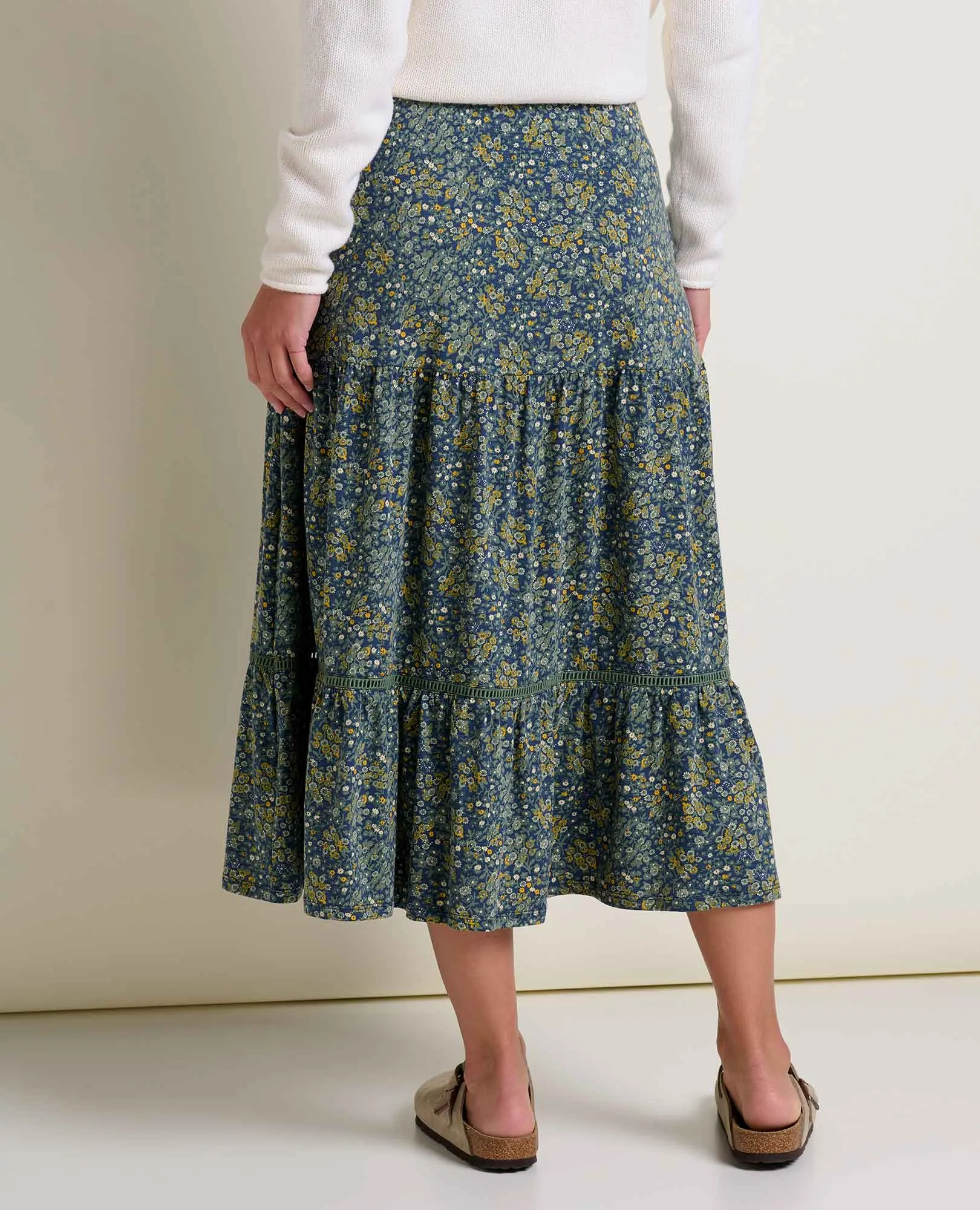 Marigold Tiered Midi Skirt sold by TOAD&CO product image thumbnail 2