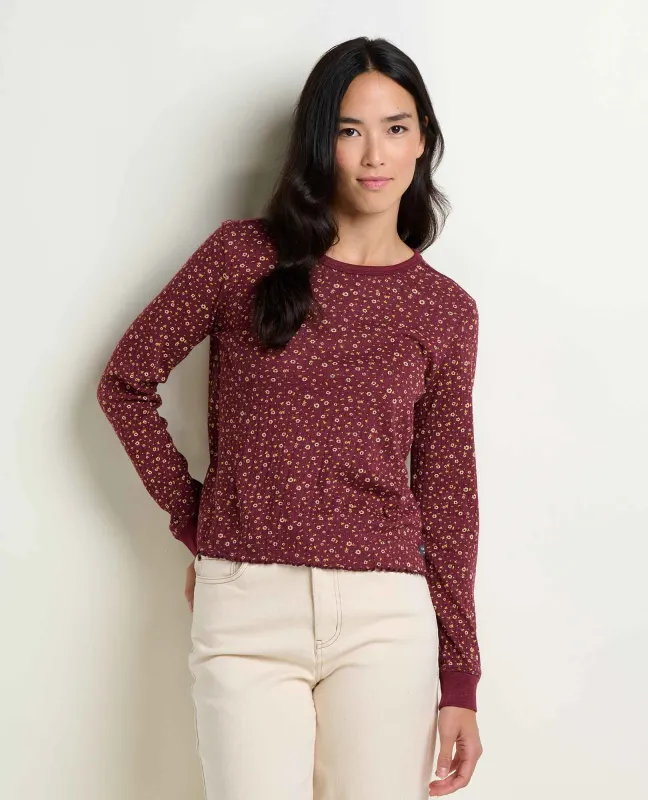 Foothill Pointelle Long Sleeve Crew made by TOAD&CO