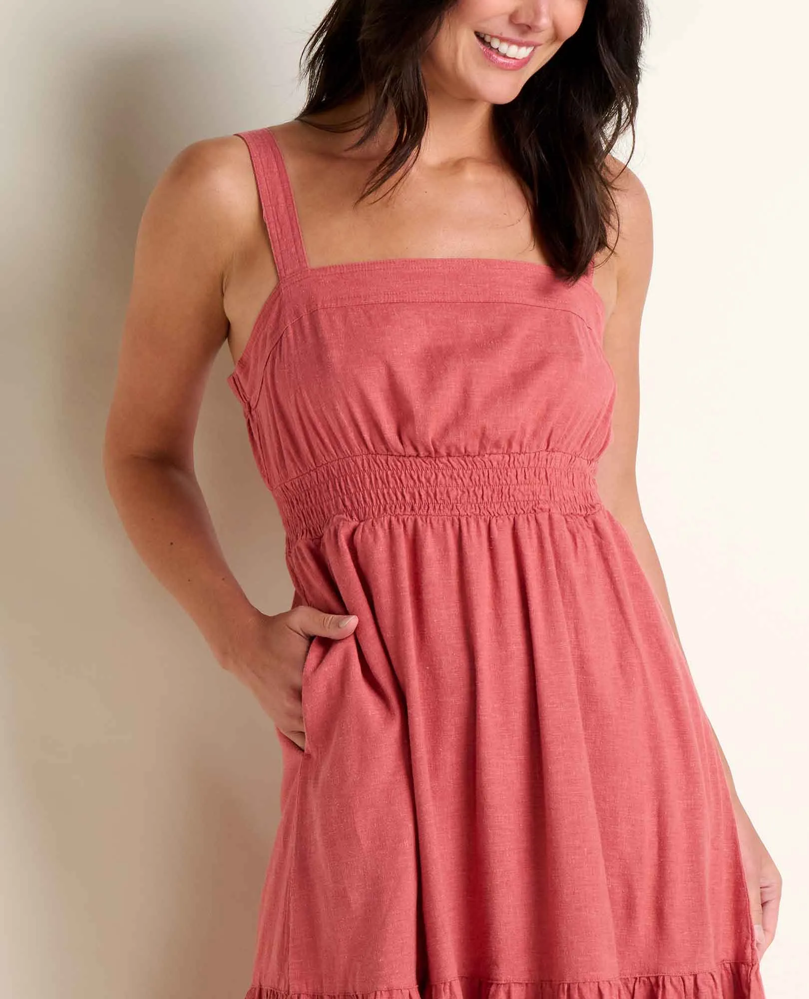Taj Hemp Tiered Midi Dress sold by TOAD&CO product image thumbnail 5