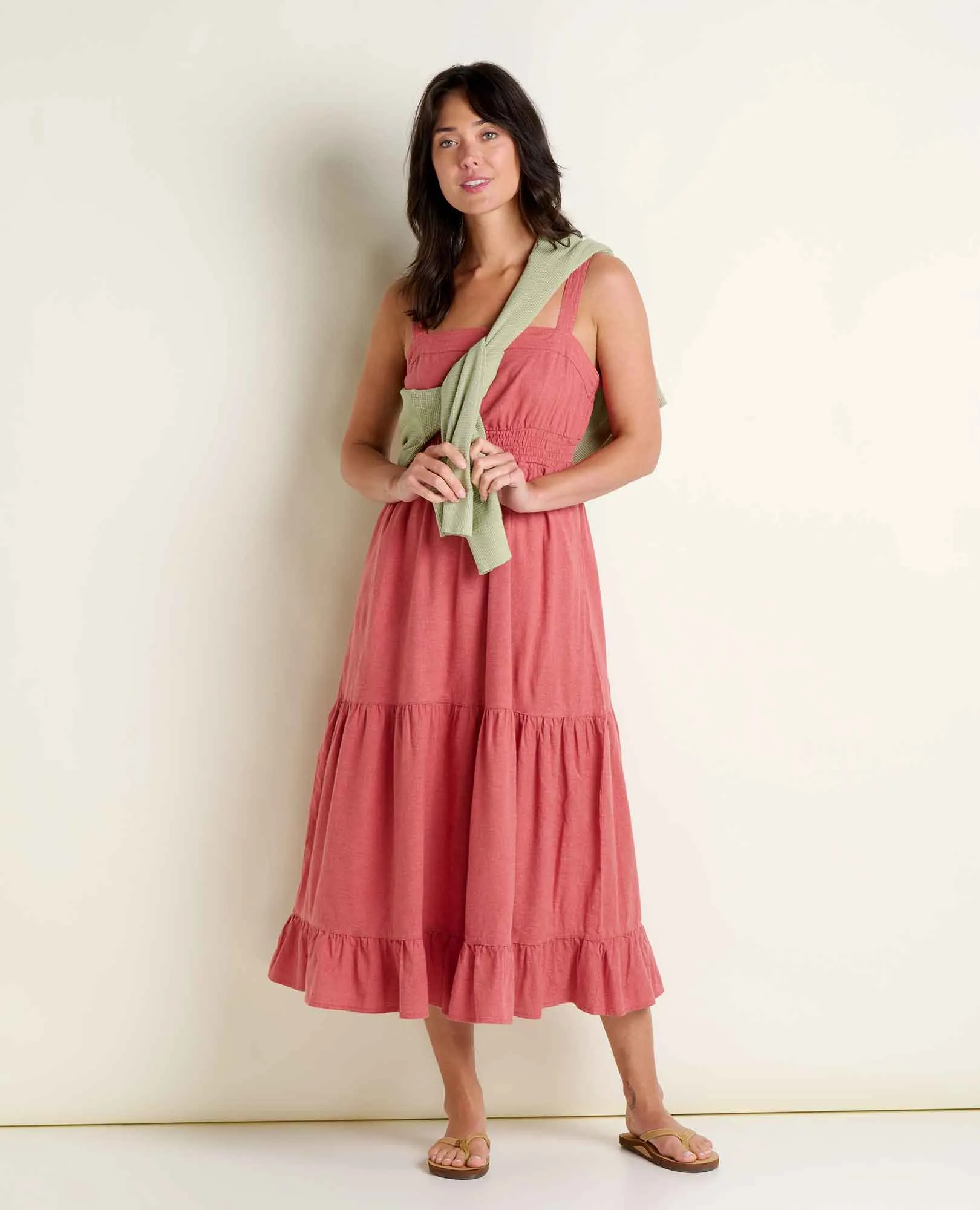 Taj Hemp Tiered Midi Dress sold by TOAD&CO product image thumbnail 3