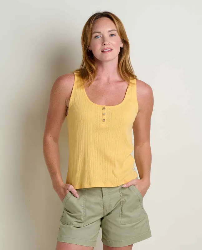 Foothill Pointelle Henley Tank sold by TOAD&CO