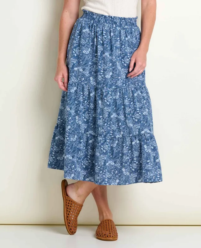 Sunkissed Tiered Midi Skirt made by TOAD&CO