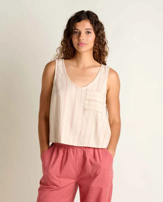 Taj Hemp Button Back Tank made by TOAD&CO