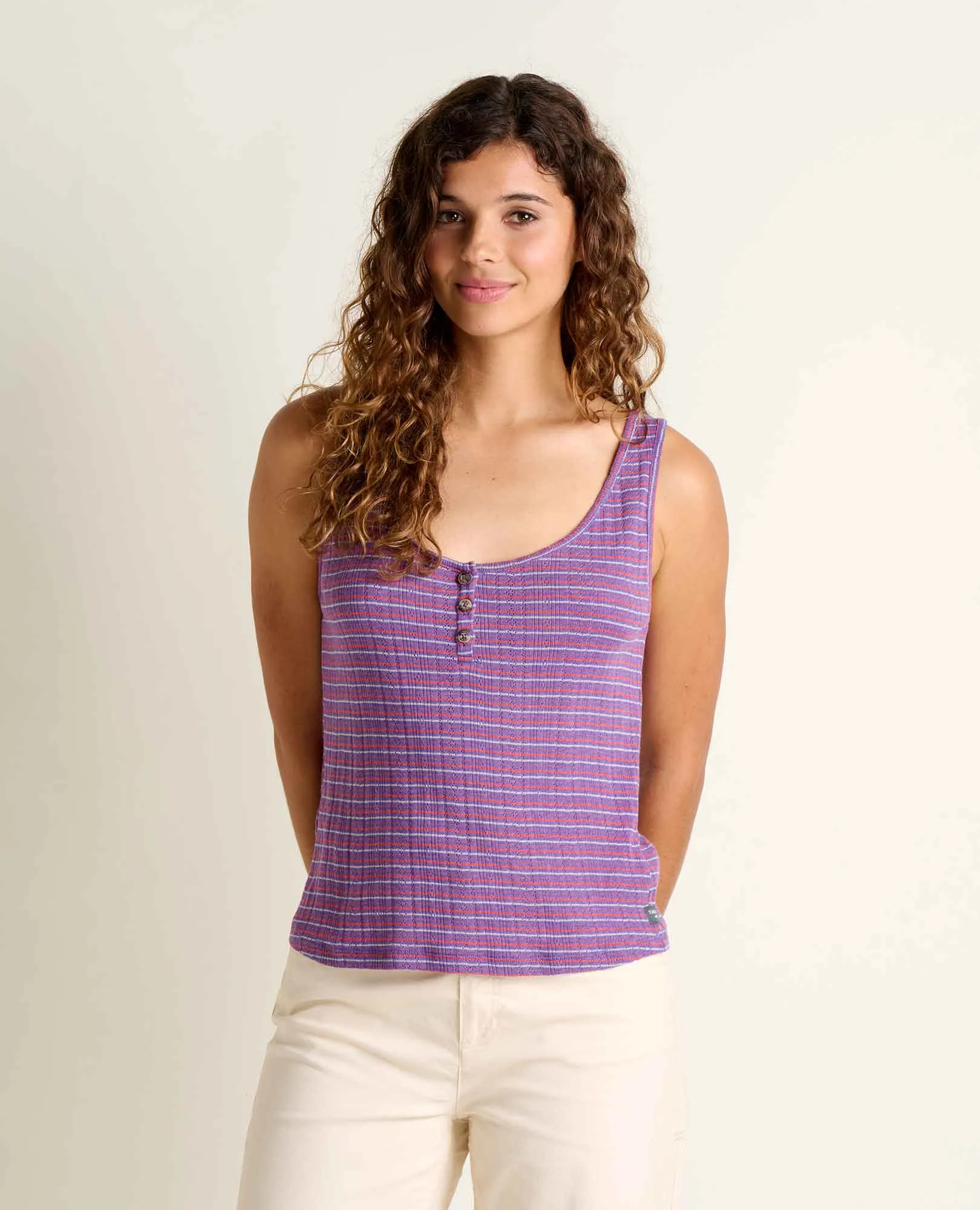 Foothill Pointelle Henley Tank sold by TOAD&CO