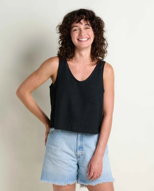 Taj Hemp Button Back Tank sold by TOAD&CO