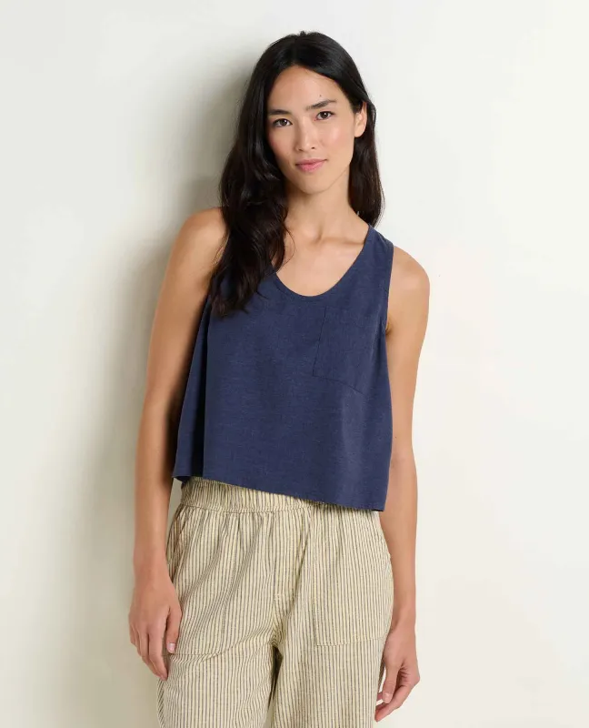 Taj Hemp Button Back Tank sold by TOAD&CO