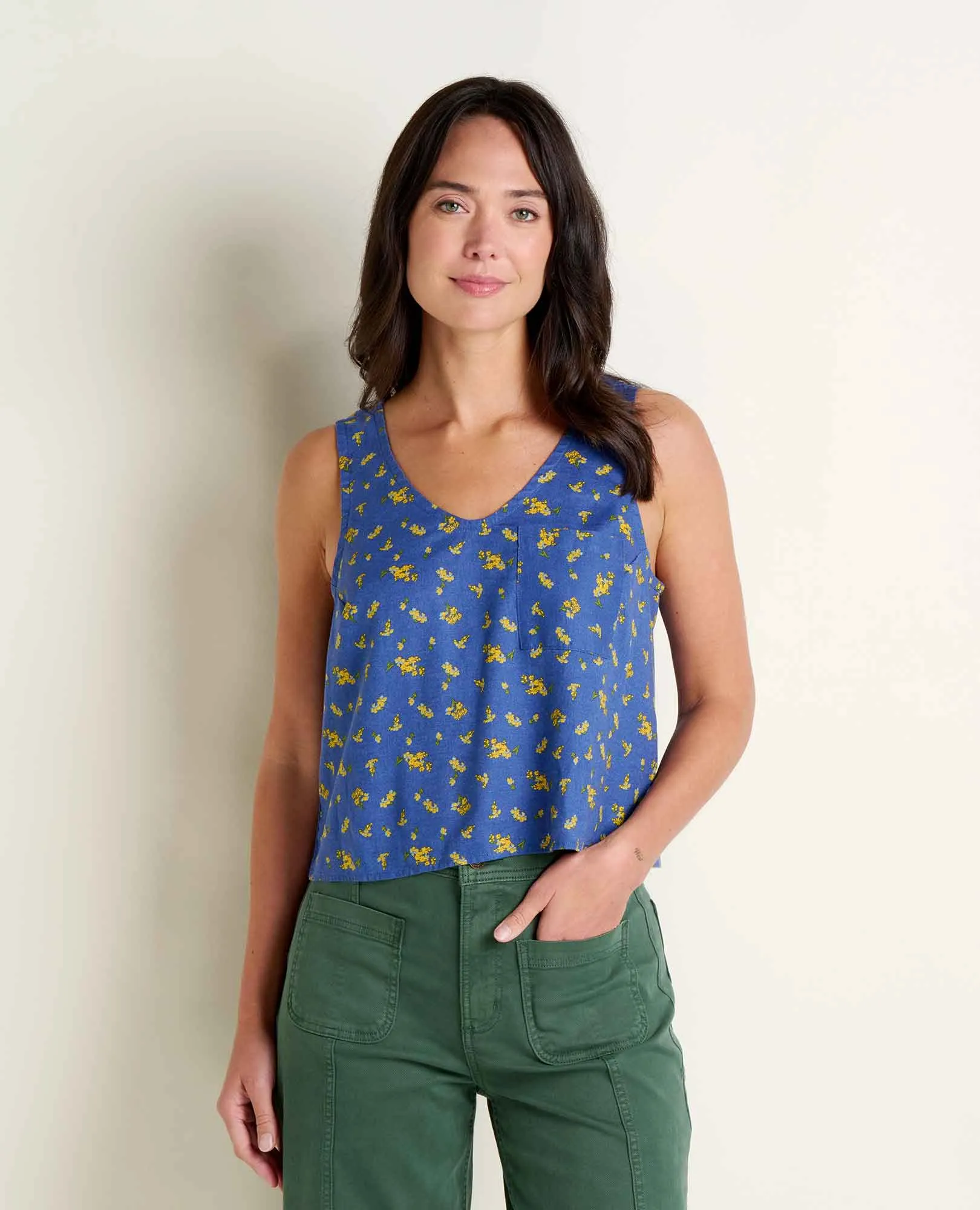 Taj Hemp Button Back Tank sold by TOAD&CO